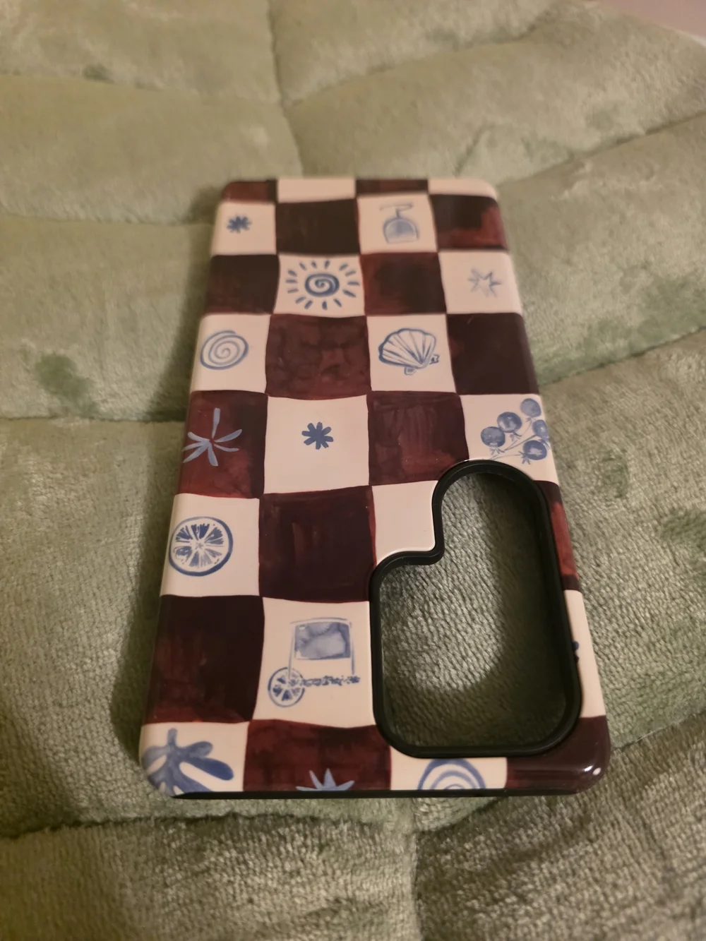 The Dairy Afternoon Mezze Maroon Checkered Phone Case Galaxy S25 Ultra Beachy